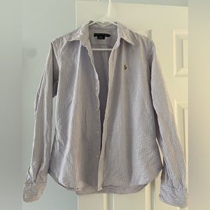Purple and white stripe Ralph Lauren button down